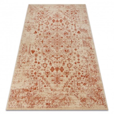 Covor de lana LEGEND 468 01 GB100 OSTA - Rozeta, cadru, exclusiv crem / rosu, 200x300 cm foto