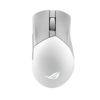Mouse gaming wireless si bluetooth ASUS ROG Gladius III Wireless AimPoint alb Moonlight White foto