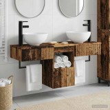 Cumpara ieftin Set dulap baie 3 buc. Lemn vechi 40 x 41 x 56 cm Lemn prelucrat