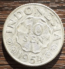 (M2324) MONEDA INDONESIA - 10 SEN 1954 foto