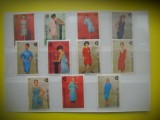 HOPCT LOT NR 26 MODA FEMININA IN ANUL 1965 -11 ETICHETE VECHI CHIBRITURI-FILUMENIE-OLANDA