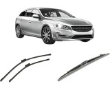 Cumpara ieftin Set 3 stergatoare VOLVO V60 I (155) din 2010-2018, pentru parbriz si luneta fata si spate auto, Bosch Twin-Aerotwin, din cauciuc siliconat rezistent,