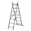 Scara aluminiu, Metalkas, 2 tronsoane, 7 trepte, max 150 kg, 1.9-2.9 m
