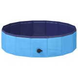 vidaXL Piscină pliabilă pentru c&acirc;ini albastru 80 x 80 x 20 cm PVC 3416320