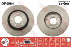 Disc frana RENAULT KOLEOS (HY) (2008 - 2016) TRW DF4964