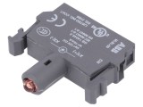 Element de iluminare ABB 22mm LED roșu 12V DC frontală