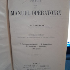 Précis de manuel opératoire by Farabeuf, L.-H. (Louis-Hubert), 1841-1910