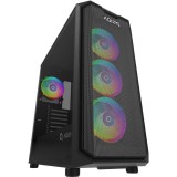 Carcasa AQIRYS Wezen PRO, RGB, Mid Tower, Black