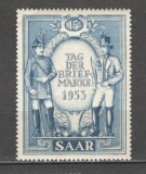 Saarland.1953 Ziua marcii postale SS.526, Nestampilat