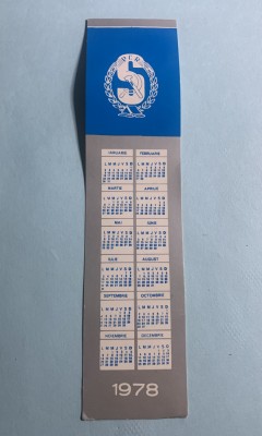 Calendar 1978 semn de carte foto