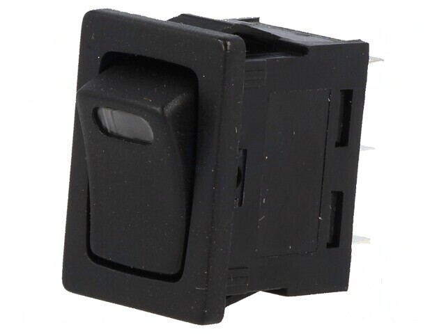 Rocker Switch SPST 16A 12VDC Negru cu LED