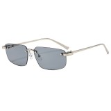 Ochelari de soare premium fara rama Asteroid GSM S098, Dark Smoke