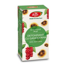 Detoxifiant cu ganoderma, 63 capsule, Fares