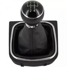 Nuca si manson schimbator manual 5 trepte negru pentru VW Golf 5, 6 2003-2016, Jetta V 2005-2010