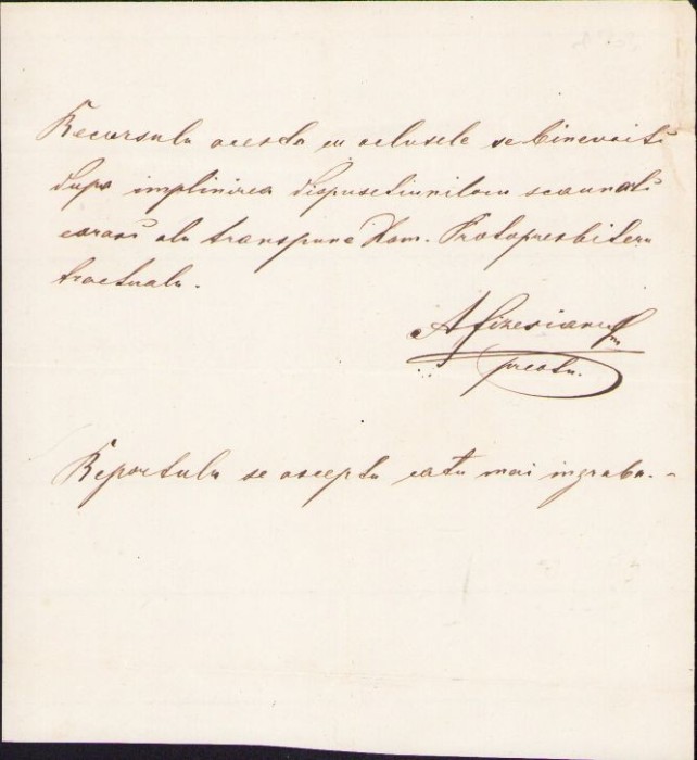 A1462 Corespondență preot Andrei Fizeșianu, secolul al XIX-lea, Pesac, județul Timiș