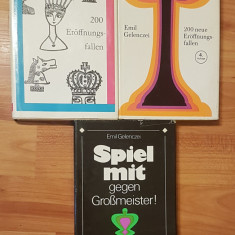 Set 3 carti de sah in germana de Emil Gelenczei