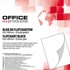 Rezerva Hârtie Pentru Flipchart, 70g/mp, 65x100cm, 50coli/top, Office Products - Velina