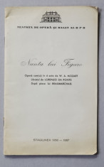 NUNTA LUI FIGARO , OPERA COMICA IN 4 ACTE de W.A. MOZART , CAIET - PROGRAM , STAGIUNEA 1956 - 1957 foto