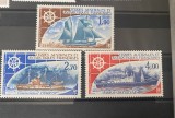 PC364 - Teritoriul Sudic si Antarctic Francez (TAAF) 1976 Vapoare, serie MNH, 3v, Nestampilat