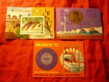 3 Blocuri Guineea Ecuatorial 1972 Olimpiada Munchen , stampilate