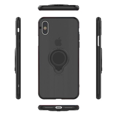 Husa apple iphone 7 armor ring cu inel magnetic negru foto