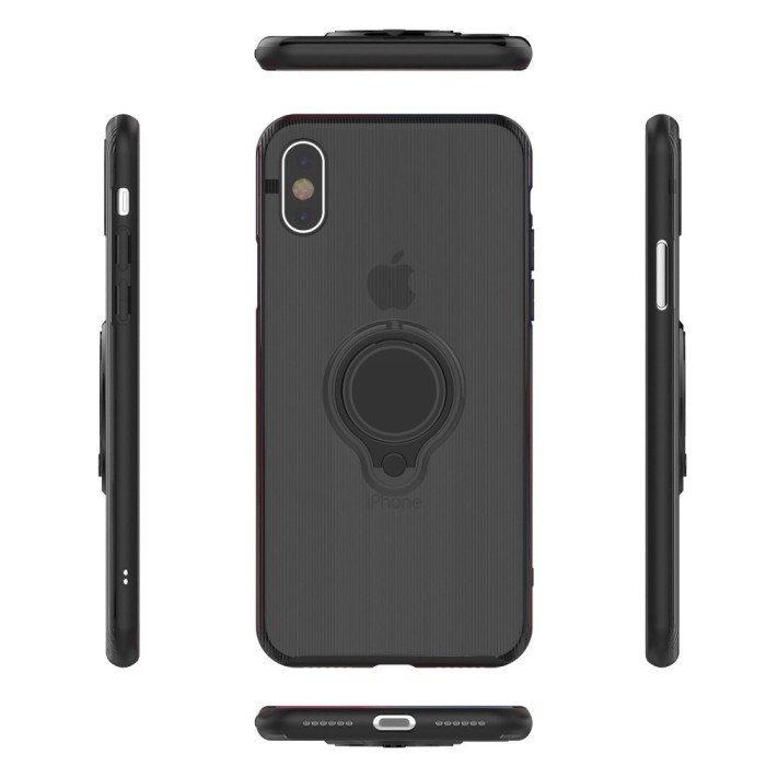 Husa apple iphone 7 armor ring cu inel magnetic negru