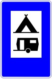 Semn pentru camping