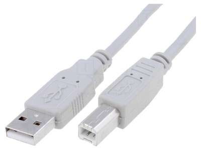 Cablu USB 2.0 USB A la USB B 1,8m Gri foto