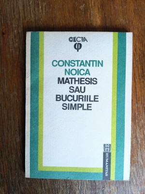 Mathesis - Constantin Noica / R5P1F foto