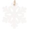 Decoratiune brad fulg de zapada din lemn, set 6 bucati, 4cm, alb