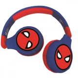 Casti Pliabile Lexibook, 2 In 1, cu fir si bluetooth, Spiderman