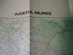 HARTA HIDROGRAFICA-1/200000-JUDETUL MURES- foto