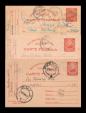 1952 Romania - Lot 3 intreguri postale cu supratipare reforma monetara OF. PTTR