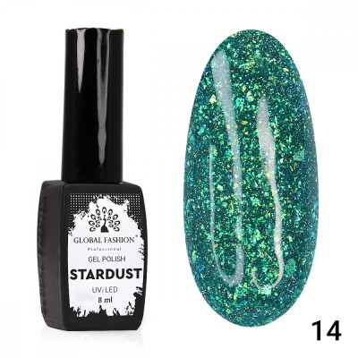 Oja semipermanenta Stardust, reflectorizant, Global Fashion 8ml, 14 foto