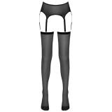 Ciorapi cu Jartiere - NO XQSE Ciorapi Negri cu Portjartier din Plasa Marime Large-XLarge Clasic Elegant pentru Orice Ocazie