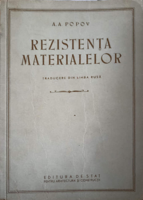 REZISTENTA MATERIALELOR-A.A. POPOV