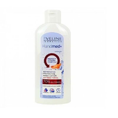 Lotiune antibacteriana pentru maini, Eveline Cosmetics, Handmed+, 70% alcool, 200 ml foto