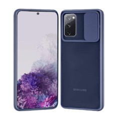 Huse siliconcu protectie camera slide Samsung Galaxy S20 FE , Albastru