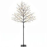 HOMCOM Copac luminos 150 cm cireș artificial iluminat 160 LED și 16 ramuri flexibile, decorațiune interioară și exterioară | Aosom Romania