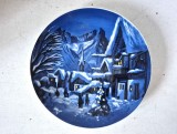 Farfurie porțelan colecție Seltmann Weiden Bavaria &ndash; Peisaj de iarnă, 19cm, decor Craciun, An Nou, sarbatori