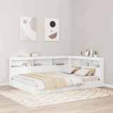 Cumpara ieftin Pat cu bibliotecă 2 pcs Alb 140 x 200 cm Lemn compozit