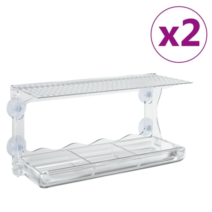 Hranitoare pasari pentru fereastra 2 buc. 30x12x15 cm acril
