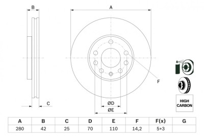 BOSCH 0 986 478 883 Disc frana foto