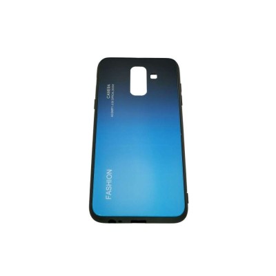 Husa samsung galaxy a6 plus 2018 hybrid back degrade, albastru foto