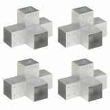 Cumpara ieftin Conectori grinda, forma X, 4 buc, 101x101 mm, metal galvanizat