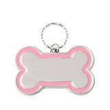 Medalion Os Caini Pisici Ropet, 3cm, Roz - Tag Identificare Animal de Companie