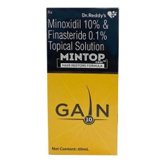 Solutie, Dr. Reddy&amp;#039;s, Gain 10, impotriva Caderii Parului, Minoxidil 10% si Finasteride 0.1%, Pipeta