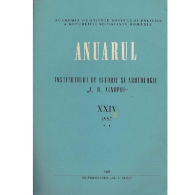 - Anuarul de istorie si arheologie &amp;quot;A.D. Xenopol&amp;quot; XXIV vol.2 - 133799 foto