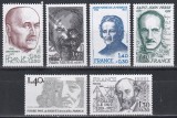 Franta 1980 - Mari aniversari - Personalitati, 6 Serii, MNH, Nestampilat