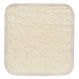 Prosop Bumbac, Margine Carouri, Bej, 30x30cm, pentru Copii